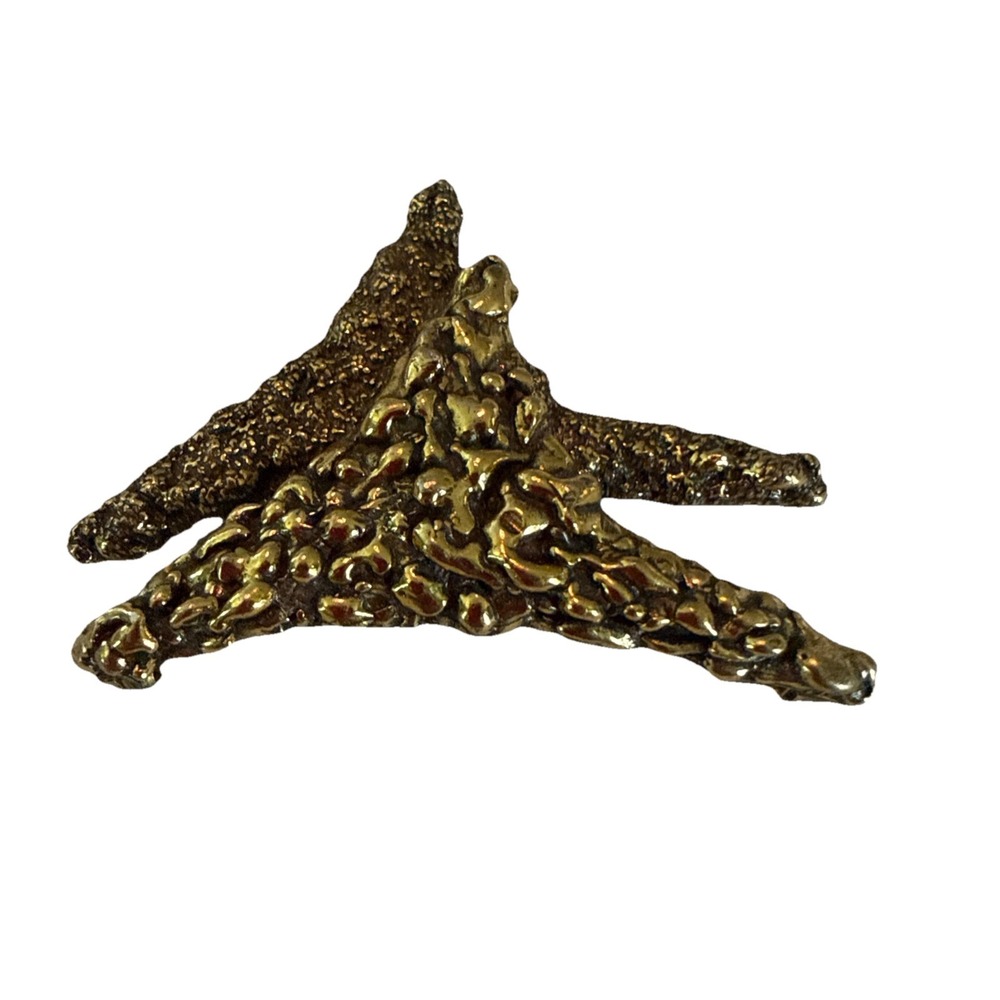 Zentall Vintage Brutalist Brooch  2"